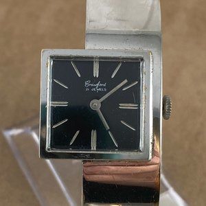 Vintage Women's Crawford 21 Jewels Asymmetrical Cuff Watch